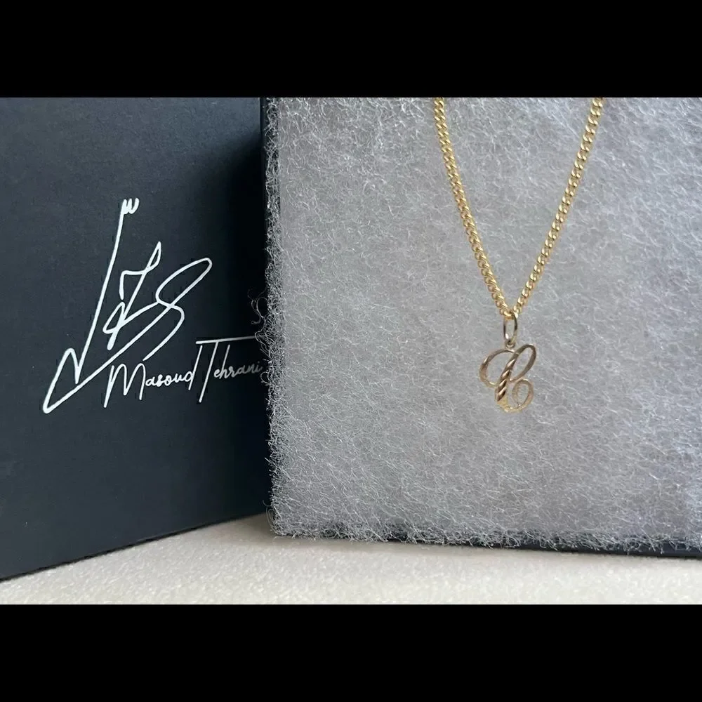 14k Real Gold Initial 